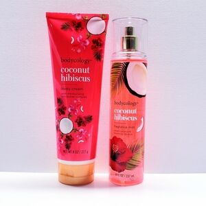 Bodycology COCONUT HIBISCUS Body Cream and Fragrance Mist (2 Pcs)